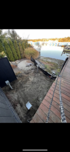 Waterfront property exterior work and dock by Precision Coatings LLC Siding and Painting Specialist in Tacoma, WA.