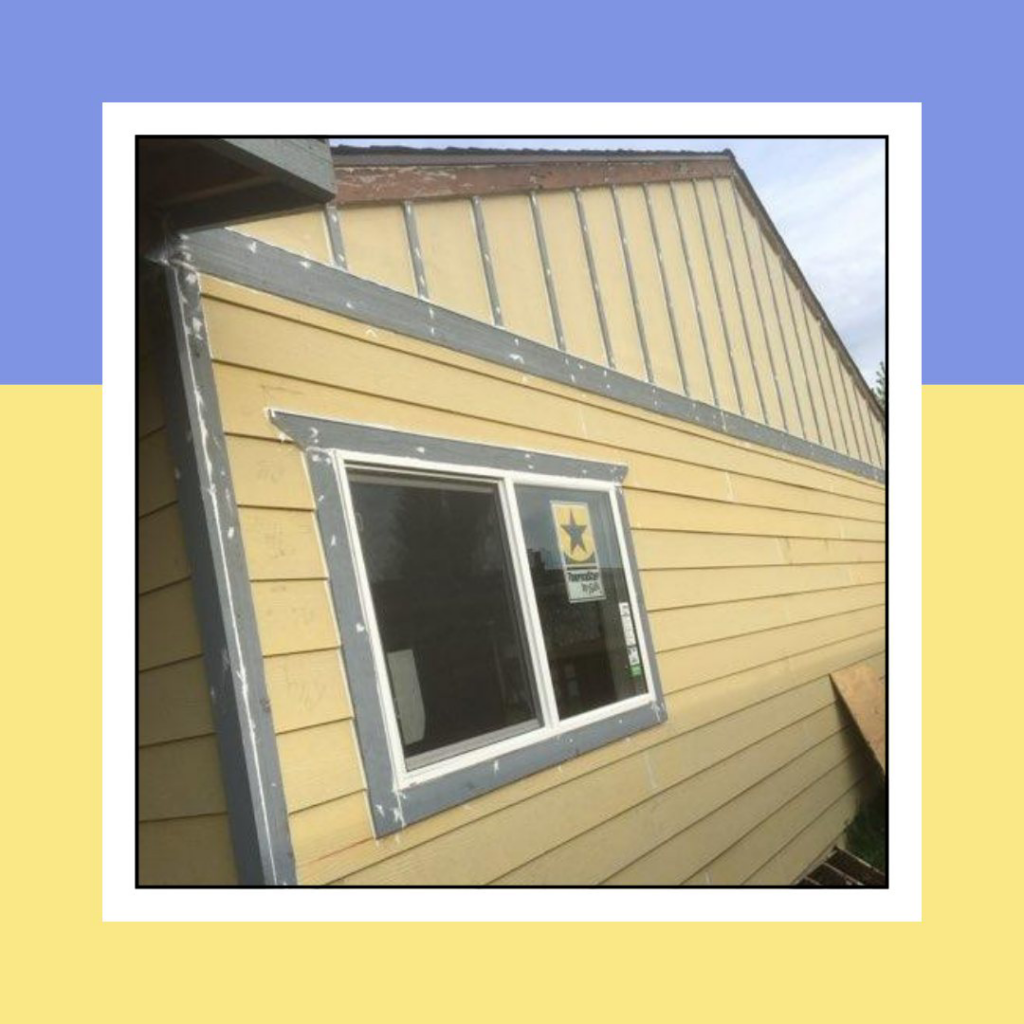New window installation and siding repair on a house by JCR Construction LLC in Everett, WA.