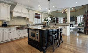 A worker installing copper panels on a dome roof, a specialized service by Casanova Remodeling in Plymouth, CT.