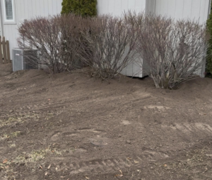 A cleared yard area after landscaping preparation by The General Handyman in Los Angeles, CA.