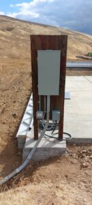 A close-up of a newly installed 240V electrical outlet on a wall by 509 Electric in Yakima, WA.