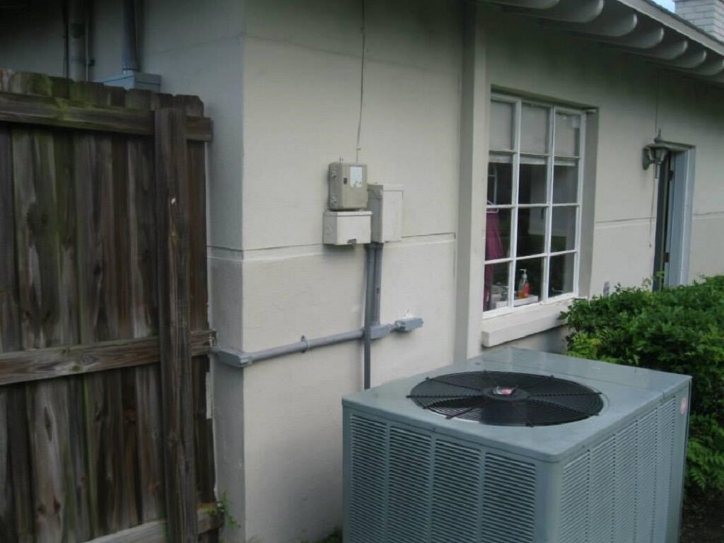 AC unit electrical conduit and meter box installation by Acme Electrical & Ac Services Inc in Tampa, FL.