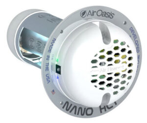 An Air Oasis Nano HCL air purifier, an indoor air quality solution from Environmental Heating & Air NC in Cary, NC.