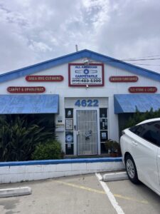 The exterior of the All American Carpet & Tile business location in San Diego, CA
