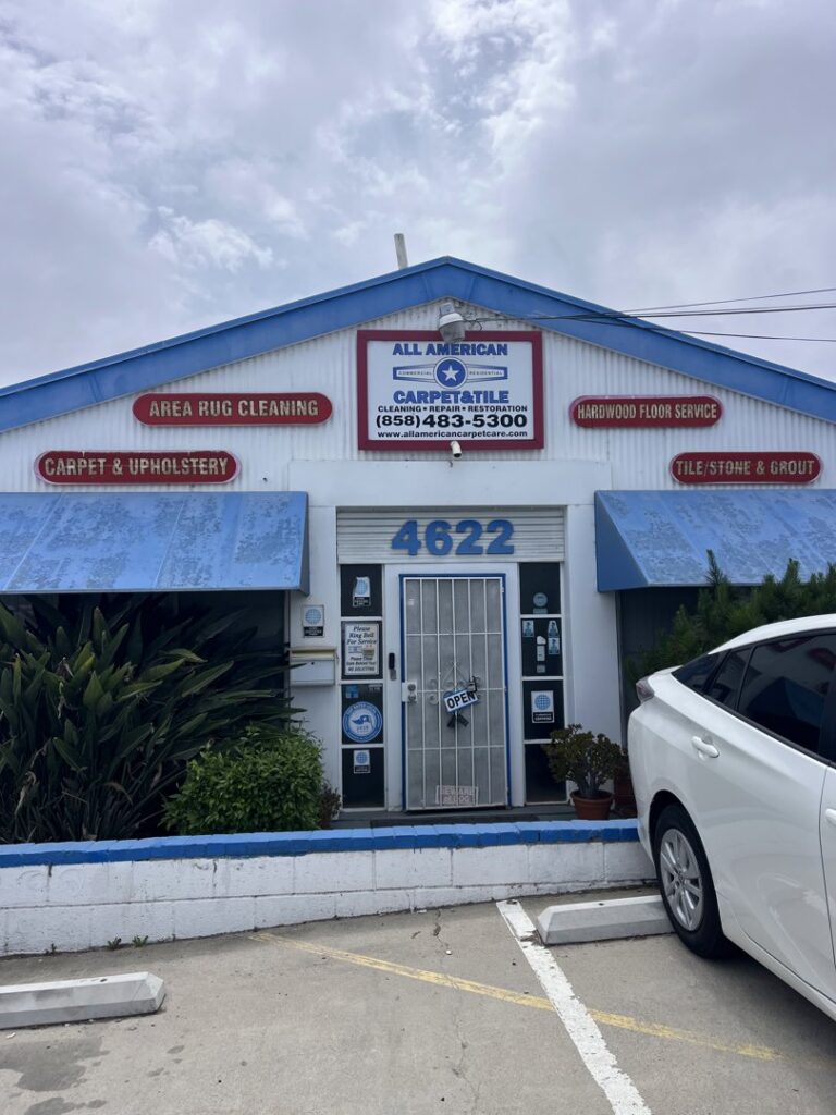 The exterior of the All American Carpet & Tile business location in San Diego, CA