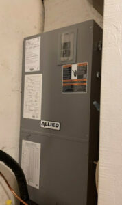 An Allied indoor HVAC air handler unit installed by Tadlock Heating & Air Conditioning in Tallahassee, FL