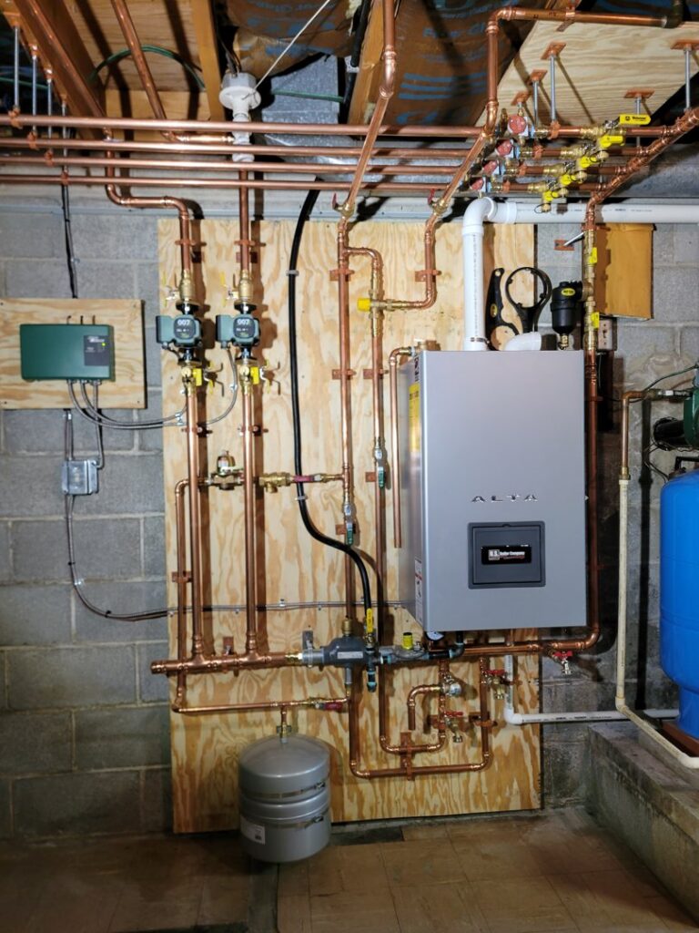 An Alta boiler and hydronic heating system installed by Complete Mechanical Solutions in Novi, MI