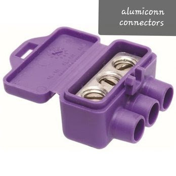 Alumiconn connectors, essential components for safe electrical wiring, used by Certified Electrician Albuquerque NM.
