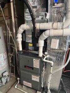 An Amana furnace and air handler unit installed by Southern Comfort Heating & Cooling in Lexington, KY