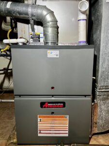 An Amana indoor furnace and air handler unit installed by Infinite Heating & Air in Newnan, GA.