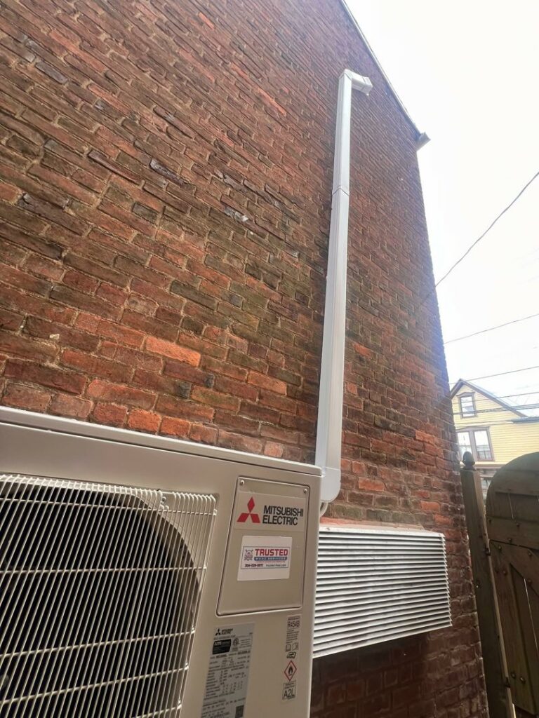 An American Standard air handler unit installed in a utility room by Trusted HVAC in Martinsburg, WV