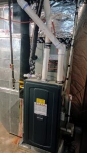 An American Standard HVAC furnace and air handler installation by Barnette Heating and A/C in Mocksville, NC.