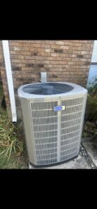 A newly installed American Standard outdoor AC unit by Air Advisors of Louisiana in Shreveport, LA.