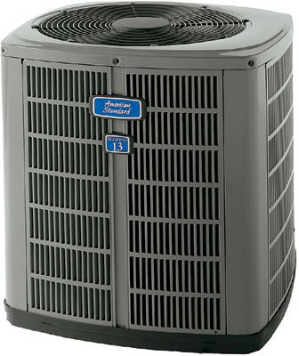 An American Standard outdoor air conditioning unit, representing services by Little Heating and Air in Montgomery, AL.