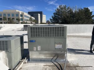 An American Standard rooftop HVAC unit installed or serviced by Allstar Heating & Cooling in Port Richey, FL