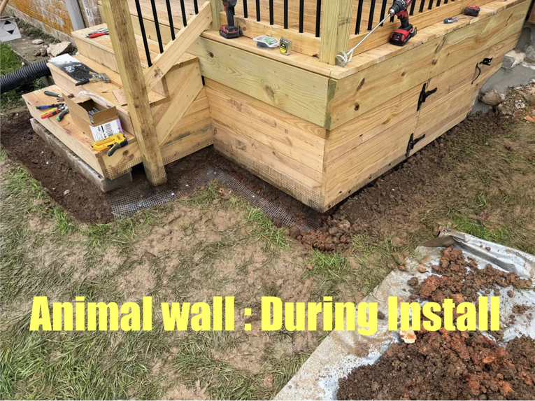 Installation of an animal wall for wildlife exclusion at a property by Critter Control of Springfield, MO