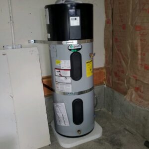 An A.O. Smith heat pump water heater installed by Semenik Hvac/r in Spokane, WA.