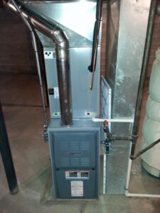 An Armstrong furnace and air handler unit installed by All Systems LLC, an HVAC contractor in Fremont, NE
