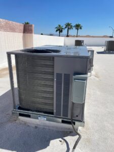 An indoor furnace and air handler unit installed in an attic by Klee's Climate Control in Mesa, AZ.