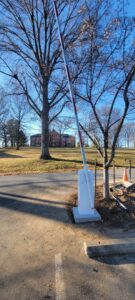 A newly installed barrier arm gate by Universal Overhead And Garage Doors in Baltimore, MD.
