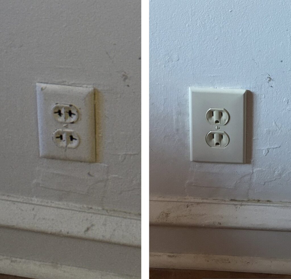 Basement electrical outlet and conduit installation along a wall by MV Electrical LLC in Phoenix, AZ.