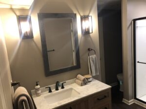 New bathroom vanity light fixtures installed by The Dorky Electrician, LLC in Coplay, PA