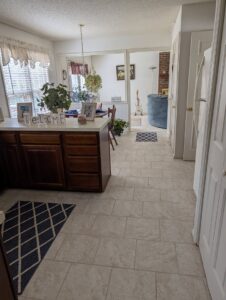 A bedroom carpet showing cleaning lines after a professional service by Greensboro Carpet Cleaning - DeepClean in Greensboro, NC