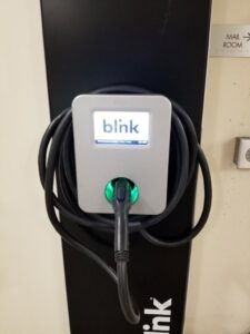 A Blink electric vehicle charging station installed by Wisdom Electrical, offering EV charging solutions in San Francisco, CA.