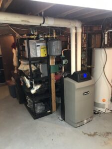 A new boiler heating system installation by Quality Comfort Inc. in Aston, PA