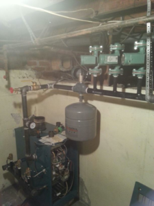 A complex boiler and hydronic heating system installation by Ryans Ambient Air in Portsmouth, VA.