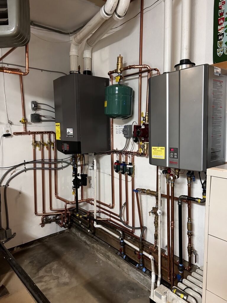 A professional installation of boilers and water heaters with copper piping by The HVAC Doc in Rock Springs, WY
