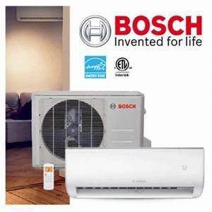 A Bosch mini-split HVAC system, including indoor and outdoor units, installed by L & R Electrical and HVAC Services in San Marcos, CA.