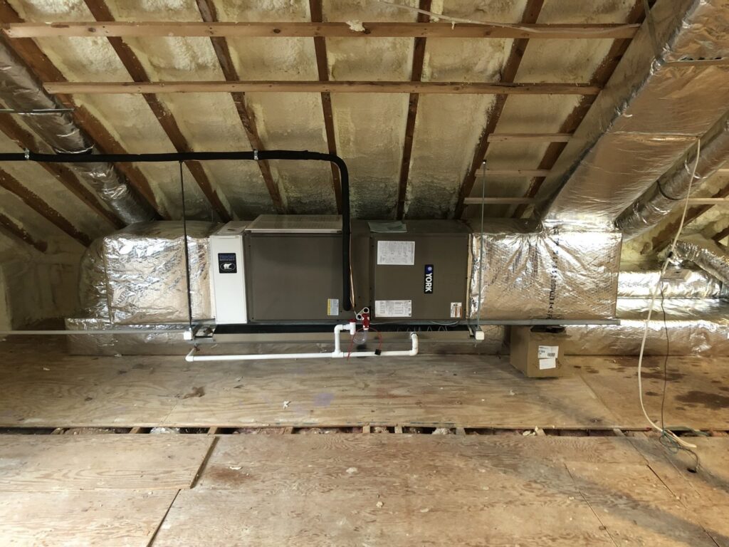 A Bosch outdoor air conditioning unit installed at a residential property by Dane HVAC in Willowbrook, IL.
