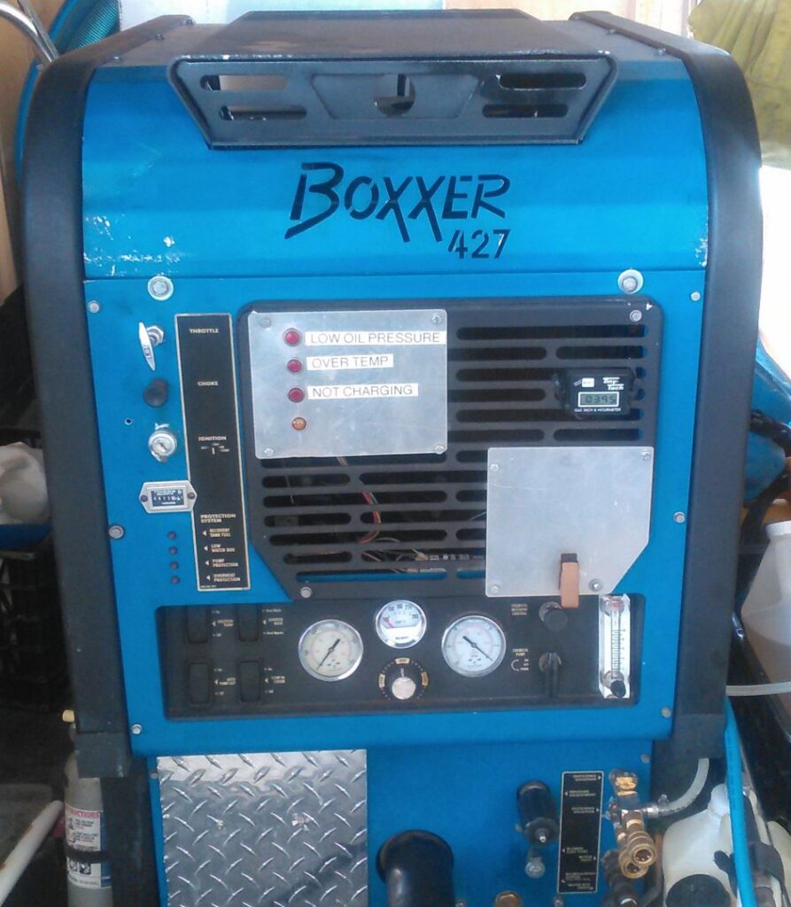 A powerful Boxxer 427 truck-mounted cleaning system, used by A Copesetic Carpet, Upholstery, Tile & Grout Cleaner for deep cleaning in Mesa, AZ