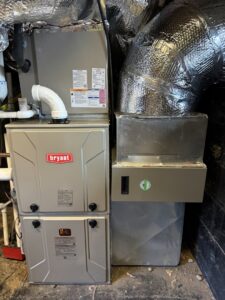 A Bryant furnace and air handler system with ductwork installed by Royal Heating & Air LLC in Sparks, NV