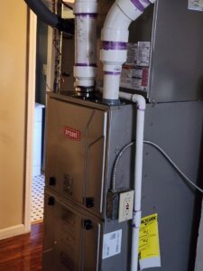 A Bryant furnace and ductwork installed by EPCTL Heating and Cooling in Byers, CO.
