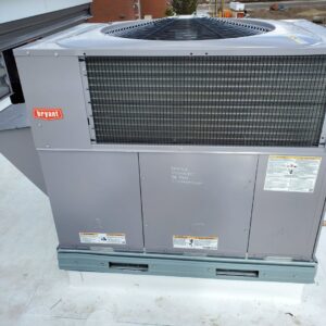 A large Bryant rooftop HVAC unit installed by ABT Heating and Cooling in Orem, UT.