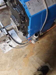 Close-up of a Buderus boiler installation or service by NewEra Mechanical LLC in New Britain, CT