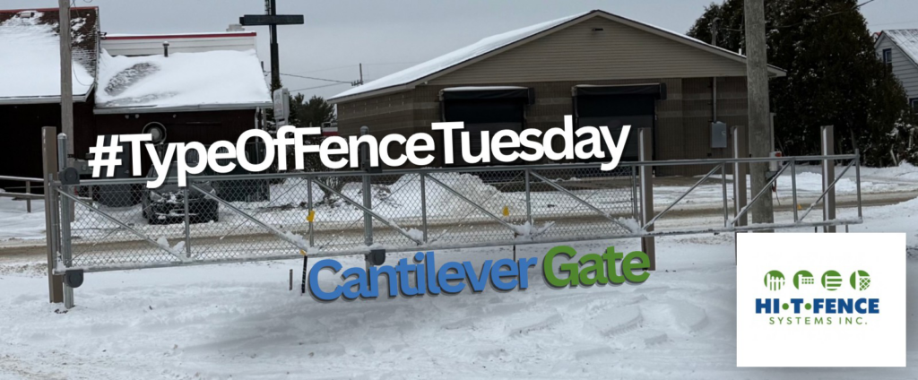 A newly installed cantilever gate by Hi-T Fence Systems in Waterford, PA.