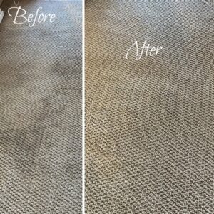 Before and after comparison of a carpet cleaning by Renew Cleaning Services in Scottsdale, AZ.