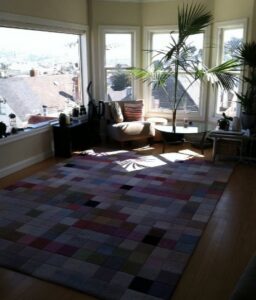 A carpet cleaning wand revealing a clean strip on a light-colored carpet by Carpet Cleaning Stamford in Stamford, CT