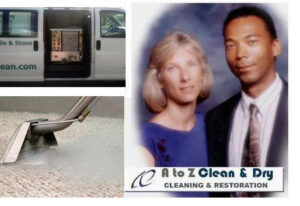 Professional carpet cleaning equipment in action on a carpet by A to Z Clean & Dry, Inc. in Kailua, HI.