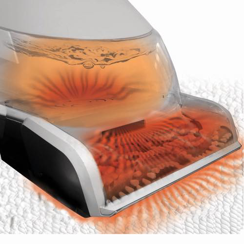 A professional carpet cleaning machine actively cleaning a carpet, showcasing services by Good Clean Carpets in Atlanta, GA.