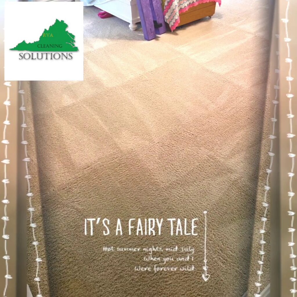 Clean carpet showing professional cleaning patterns by RVA Cleaning Solutions in Richmond, VA