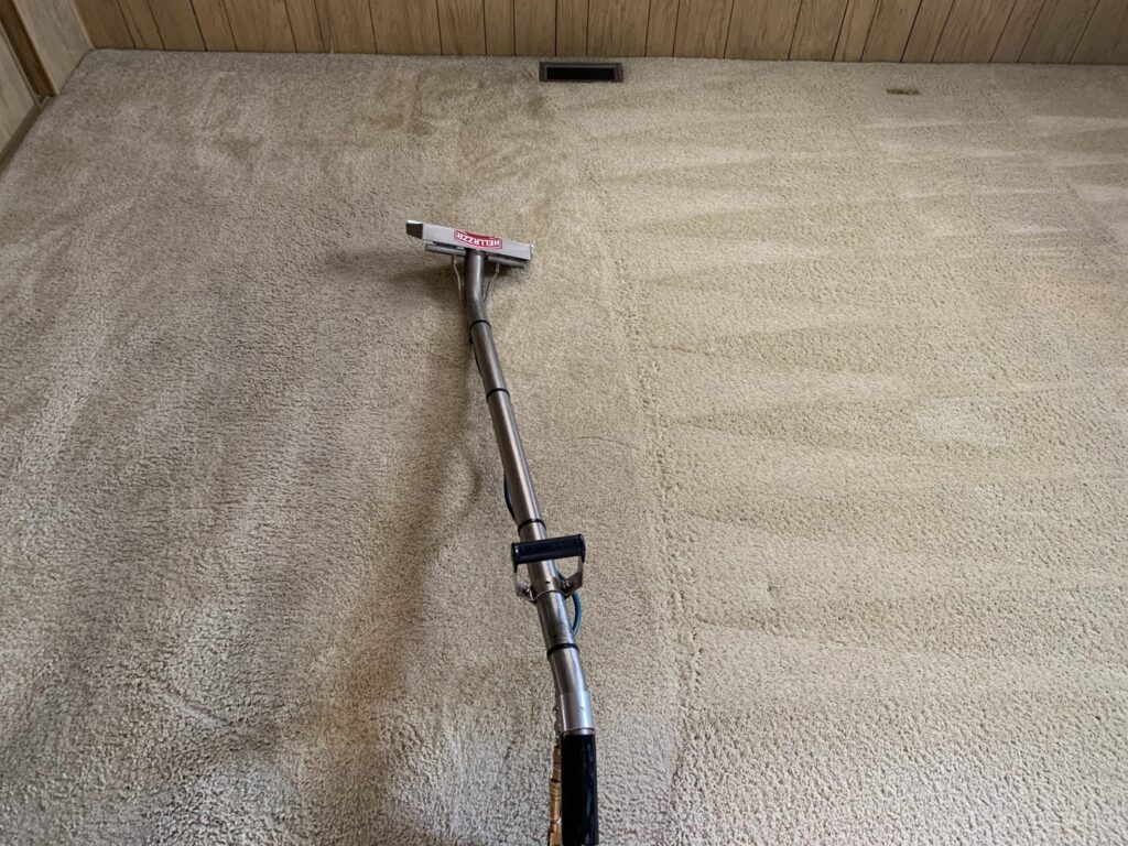 A professional carpet cleaning tool in action, showing the cleaning process by Easy Clean Carpet Care in Citrus Heights, CA