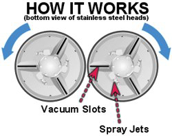 A carpet cleaning professional demonstrating effective cleaning results for Fiber Care Solutions in Whitinsville, MA.