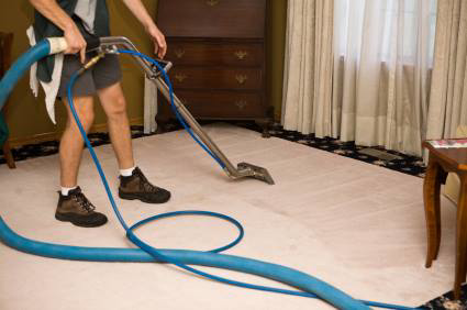 A professional performing carpet cleaning service at Dressler's Carpet and Upholstery Cleaning in Schenectady, NY