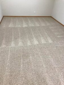 A Reliable Carpet Cleaning LLC service van parked outside an apartment building in Liverpool, NY.