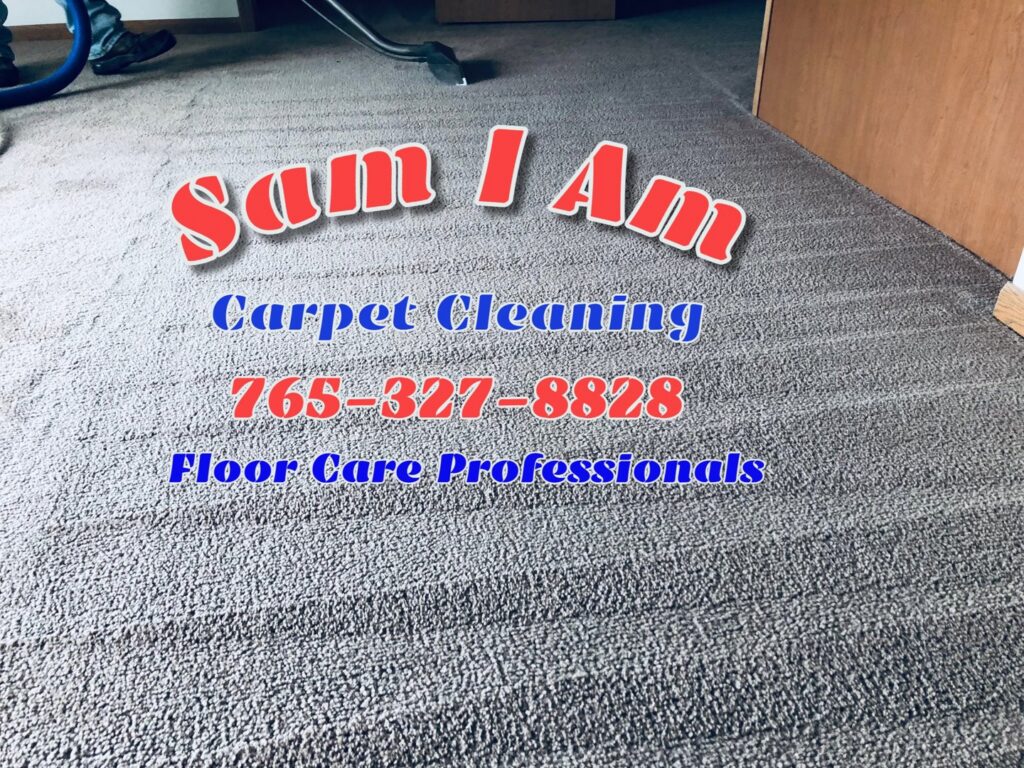 Carpet cleaning tool in use, showing the cleaning process by Sam I Am Carpet Cleaning in Rossville, IN.