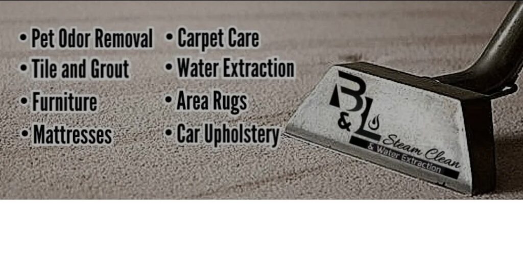 A carpet cleaning tool on a carpet, highlighting services offered by B&L Steam Clean & Water Extraction LLC in Columbia, MO